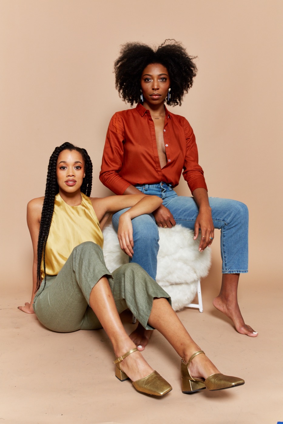 Lauren Ash and Deun Ivory, photographed for the cover of CRWN Magazine.